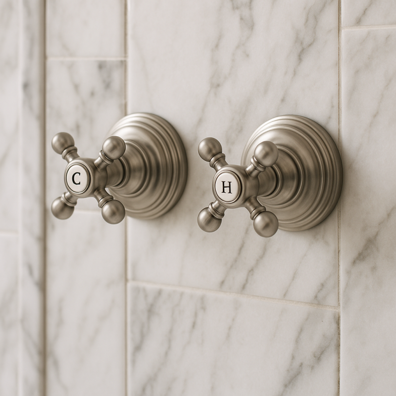 PB rubinetto classico a incasso per set doccia con manopole in metallo cromato 1208855332.